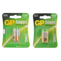 Батарейка алкалиновая GP Super, AAA, LR03-2BL, 1.5В, блистер, 2 шт. Батарейка алкалиновая GP Super, AAA, LR03-2BL, 1.5В, блистер, 2 шт.