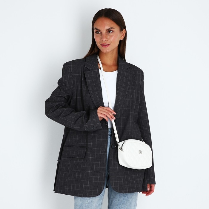 Сумка кросс-боди на молнии, цвет белый