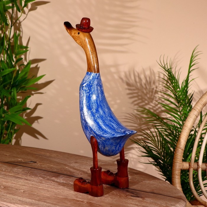 Сувенир "Утка в синем" дерево 45 см