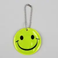 Светоотражающий элемент &laquo;Смайлик-улыбка&raquo;, двусторонний, d=5 см, жёлтый