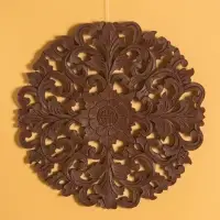 Панно "Цветочный орнамент" МДФ, 30х30х1 см, коричневый