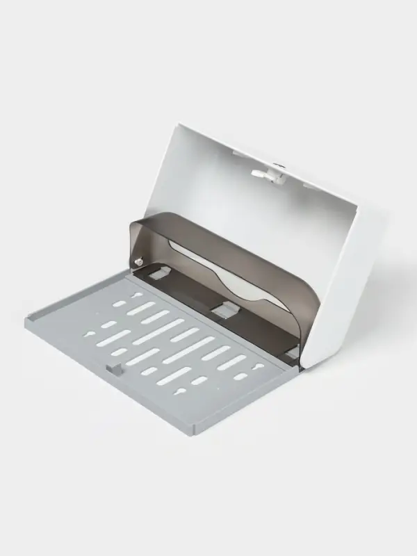 Диспенсер бумажных полотенец в листах, пластик белый