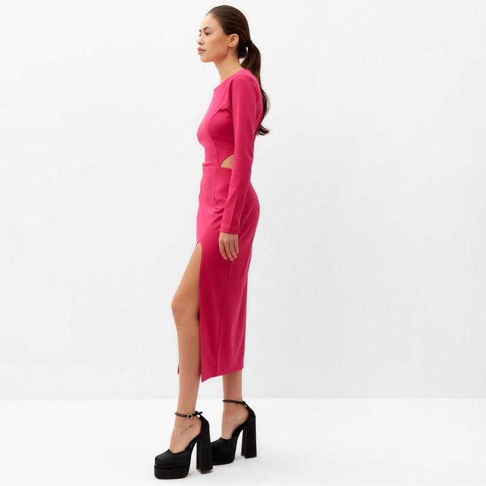 Платье женское с разрезами на талии MIST, размер 44, розовый Платье женское с разрезами на талии MIST, размер 44, розовый