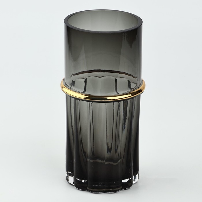 Ваза для цветов &laquo;Тренди&raquo; из черного стекла 20&times;9&times;9 см