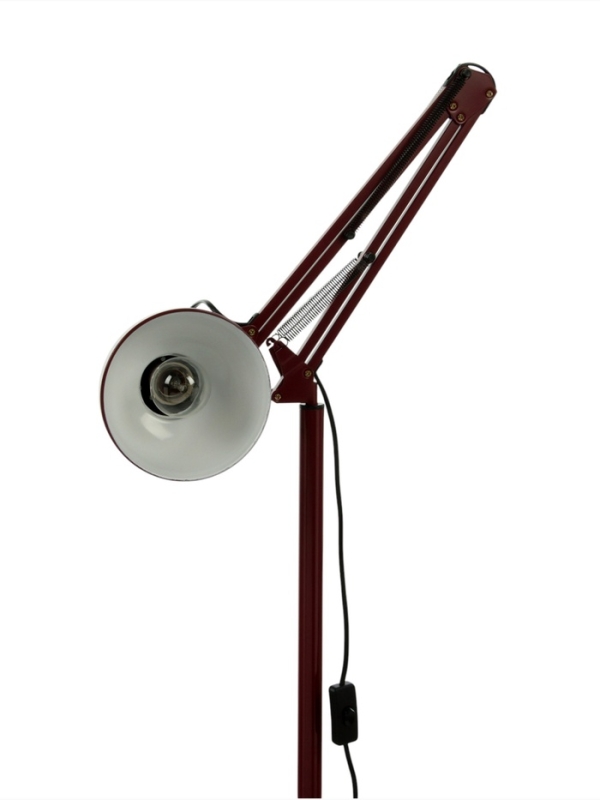 Торшер "Валли" 1х40Вт Е27 бордовый 28,5х28,5х178см
