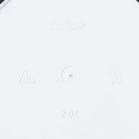 Кашпо для цветов со вставкой &laquo;Арте&raquo;, 2 л, цвет бело-чёрный