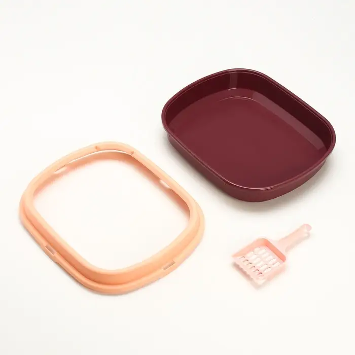 Туалет с бортом 40&times;34&times;11 см, бордовый