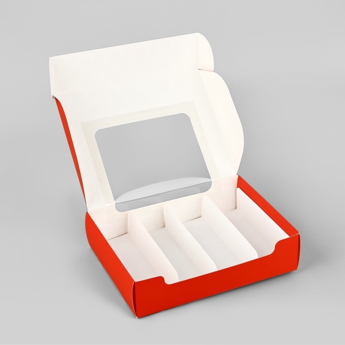 Коробка для эклеров с вкладышами «С любовью», 20 х 15 х 5 см Коробка для эклеров с вкладышами «С любовью», 20 х 15 х 5 см