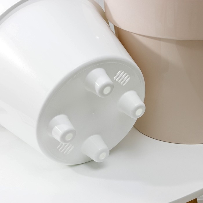 Кашпо для цветов со вставкой &laquo;Порто&raquo;, 9 л, цвет жемчужный