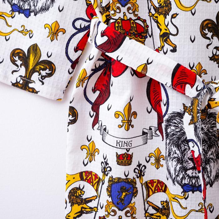 Халат мужской удлиннный Этель Халат мужской удлиннный Этель "Настоящий мужчина" размер 46-48, вафля 200г/м2, 100% хлопок