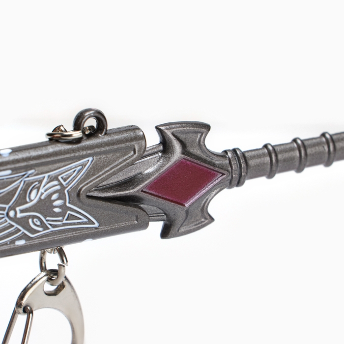 Сувенирное оружие подвесное мини Сувенирное оружие подвесное мини "Меч в стиле Геншин", брелок, 20 см, серебристый