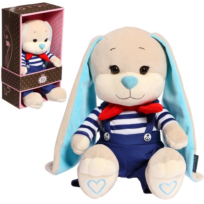 Мягкая игрушка &laquo;Зайчик Жак&raquo;, матрос в комбинезоне, 25 см