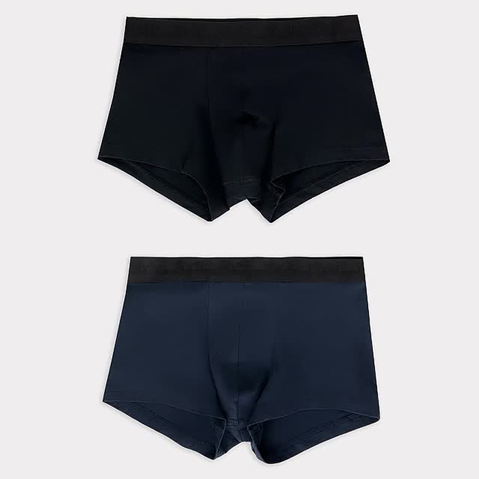 Набор мужских трусов боксеры (2 шт), цвет синий/черный, размер 52 (XL)