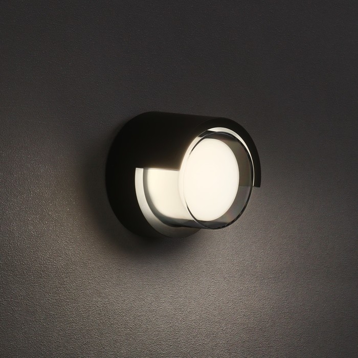 Светильник фасадный &laquo;Сити&raquo;, FSD-049, 5 Вт, 4000К, круг, IP65, 220 В, пластик, черный