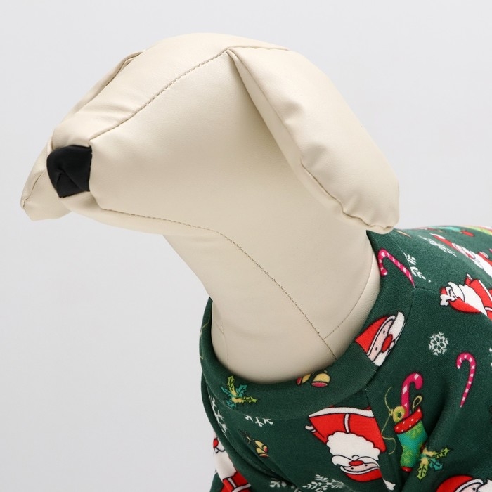 Новый год. Кофта новогодняя для животных Новый год. Кофта новогодняя для животных "Подарки", размер S, зелёный (ДС 26, ОШ 22, ОГ 34 см)