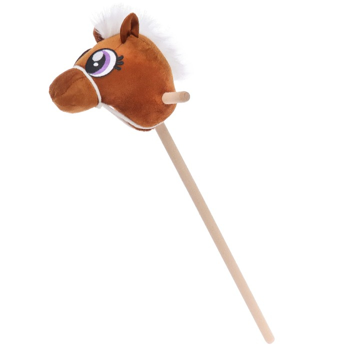 Мягкая игрушка «Конь-скакун», на палке, МИКС, цвет коричневый Мягкая игрушка «Конь-скакун», на палке, МИКС, цвет коричневый