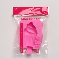 Форма для мороженого Доляна &laquo;Капкейк&raquo;, силикон, 14&times;7,5&times;2,5 см, цвет розовый