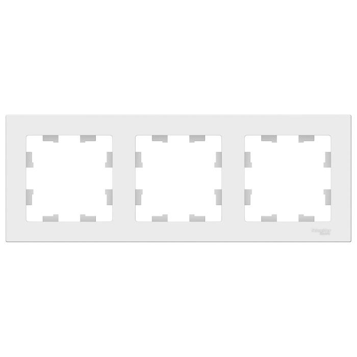 Рамка SE AtlasDesign, 3 поста, универсальная, белая, ATN000103 Рамка SE AtlasDesign, 3 поста, универсальная, белая, ATN000103