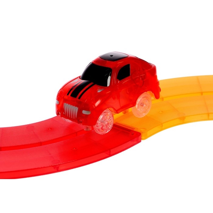 Конструктор магнитный «Магический трек», машинка ездит от батареек, 19 деталей Конструктор магнитный «Магический трек», машинка ездит от батареек, 19 деталей