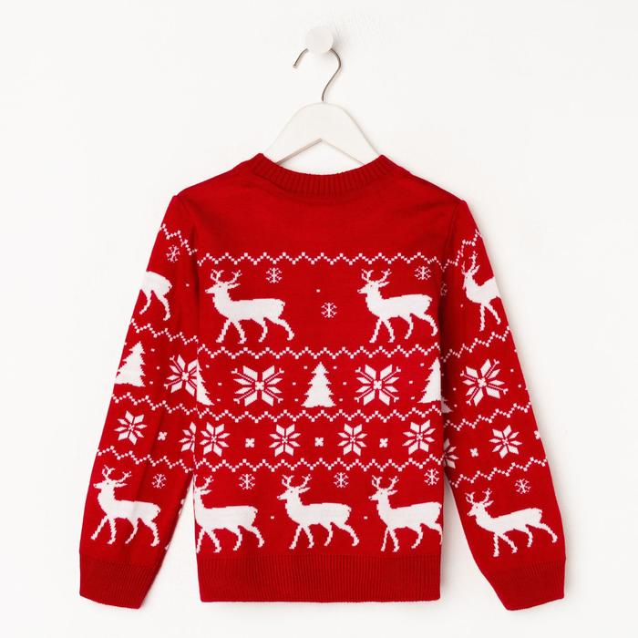 Джемпер вязаный детский KAFTAN Джемпер вязаный детский KAFTAN "New Year" размер 30 (98-104 см)