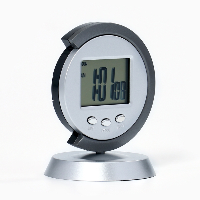 Часы - будильник электронные "Таурис" настольные с календарем, 7.7 х 11 см