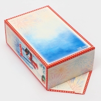 Новый год. Подарочная коробка - конфета новогодняя складная &laquo;Снеговик&raquo;, 18 х 28 х 10 см.