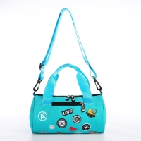 Сумка молодёжная на молнии, цвет бирюзовый Сумка молодёжная на молнии, цвет бирюзовый