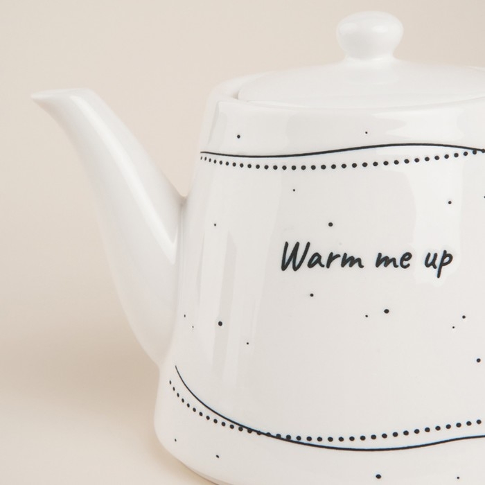 Чайник заварочный фарфоровый SL Home &laquo;Милый дом&raquo;, 900 мл, 21&times;13,8&times;13,5 см, цвет белый