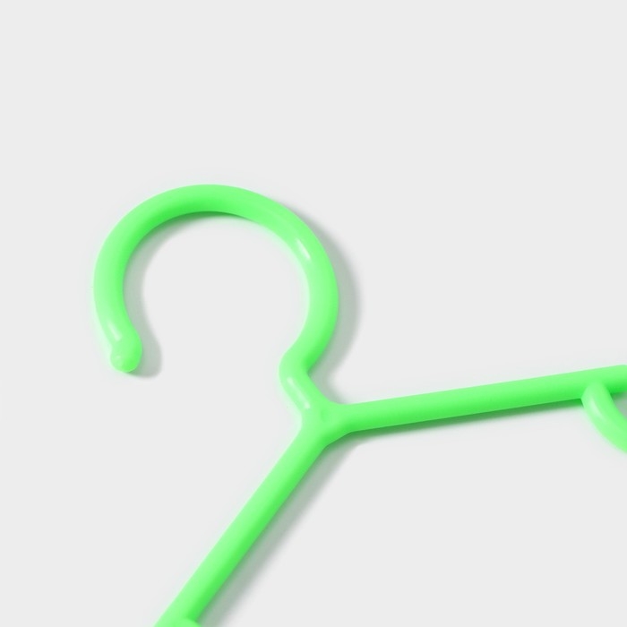 Плечики - вешалки для одежды Доляна, 26,5&times;14 см, 10 шт, детские, цвет зелёный