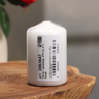 Свеча - цилиндр, 4х6 см, 9 ч, белая Свеча - цилиндр, 4х6 см, 9 ч, белая