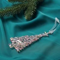 Украшение ёлочное "Елочка воздушная" 13х5,5 см, сиреневый перелив Украшение ёлочное "Елочка воздушная" 13х5,5 см, сиреневый перелив