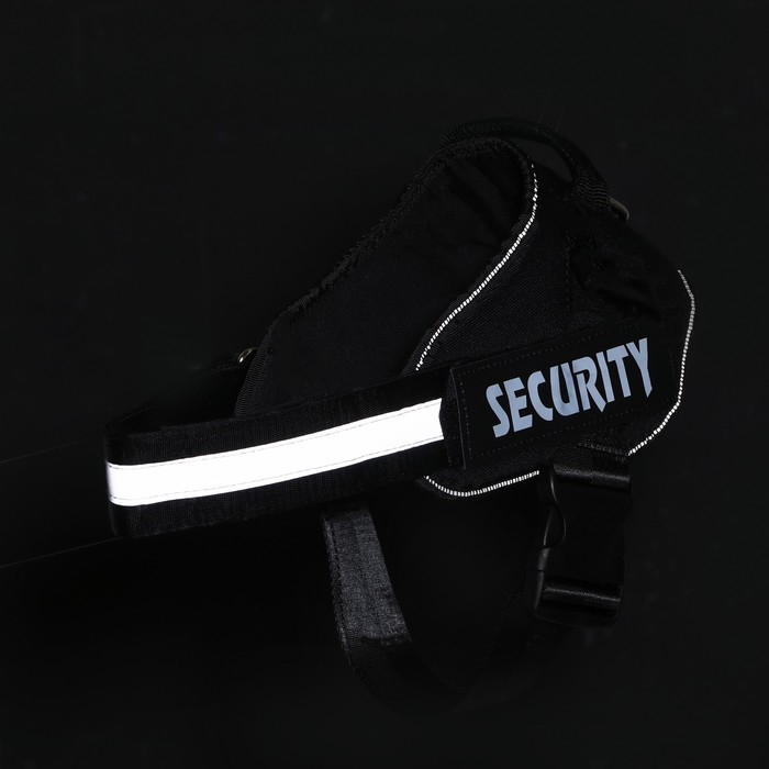 Шлейка К9 мягкая светоотражающая, размер L, ОГ 68-80 см, вес 17,5-32,5 см, чёрная