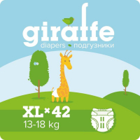 Подгузники &laquo;Lovular&raquo; Giraffe, 13-18кг, 42шт