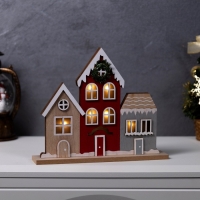 Подвеска световая "Городок", 24х5х21 см, 6 LED, CR2032x1 (в компл.), свечение тёплое белое Подвеска световая "Городок", 24х5х21 см, 6 LED, CR2032x1 (в компл.), свечение тёплое белое