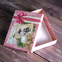 Подарочная коробка "Декупаж", 23,7 х 18,7 х 6,3 см