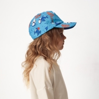 Кепка детская MINAKU "Акулы" цвет голубой, р-р 52 Кепка детская MINAKU "Акулы" цвет голубой, р-р 52