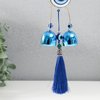 Музыка ветра металл, пластик "Слоник с кисточкой" от сглаза h=25 см