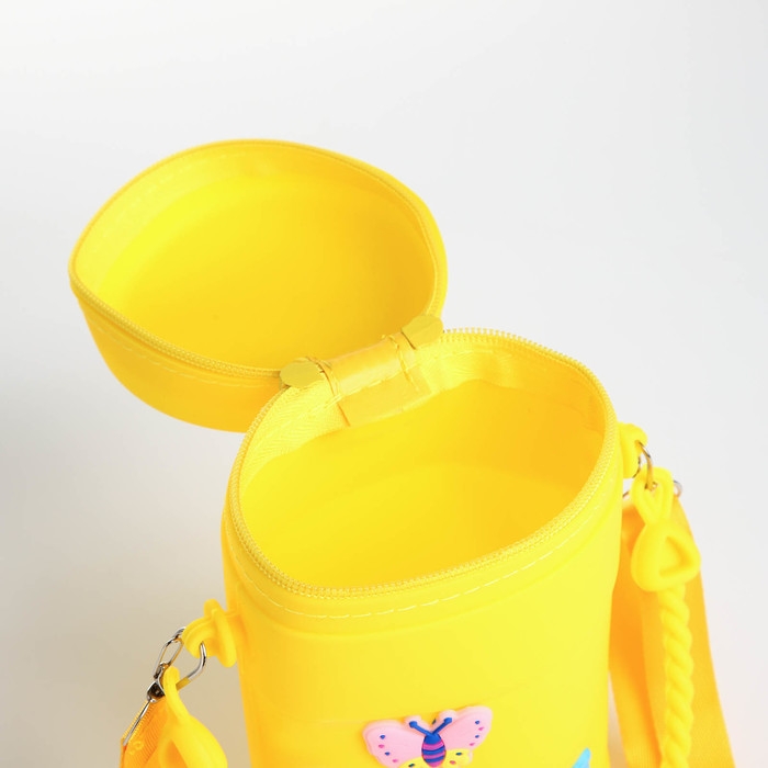 Сумка детская на молнии, наклейки МИКС, цвет жёлтый Сумка детская на молнии, наклейки МИКС, цвет жёлтый