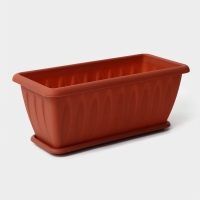 Ящик балконный для цветов с поддоном &laquo;Фелиция&raquo;, 40 см, цвет терракотовый