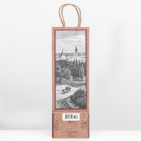 Пакет подарочный под бутылку &laquo;Ретро бордо&raquo; 12 х 36 х 8,5 см