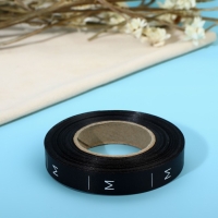 Размерник сатиновый, «M», 1000 шт, 12 мм, 30 м, цвет чёрный Размерник сатиновый, «M», 1000 шт, 12 мм, 30 м, цвет чёрный