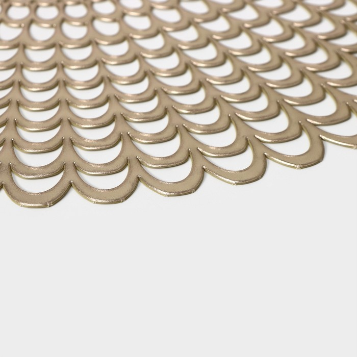 Салфетки сервировочные на стол Доляна &laquo;Солнечная&raquo;, d=38 см, 4 шт, цвет золотой