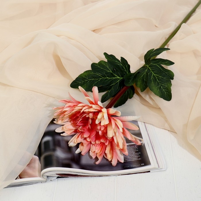 Цветы искусственные Цветы искусственные "Астра пионовидная" 17х63 см, оранжевый