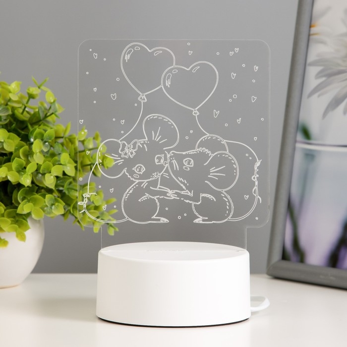 Светильник "Мышата" LED RGB от сети 11,2х9,5х12,6 см RISALUX