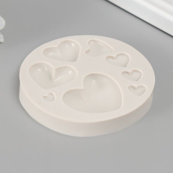 Молд силикон Молд силикон "Сердечки" 8 предметов