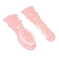 Набор расчесок &laquo;Мишка&raquo;, 2 шт., цвет розовый