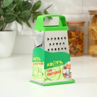 Тёрка Доляна &laquo;Универсал&raquo;, 4 грани, с крышкой-дозатором и пластиковой ручкой, 11&times;9&times;21 см, цвет МИКС