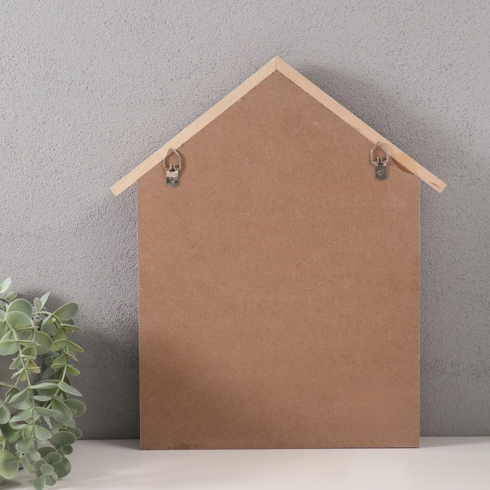 Крючки декоративные дерево Крючки декоративные дерево "Домики и деревья" розовый 28х33,5 см