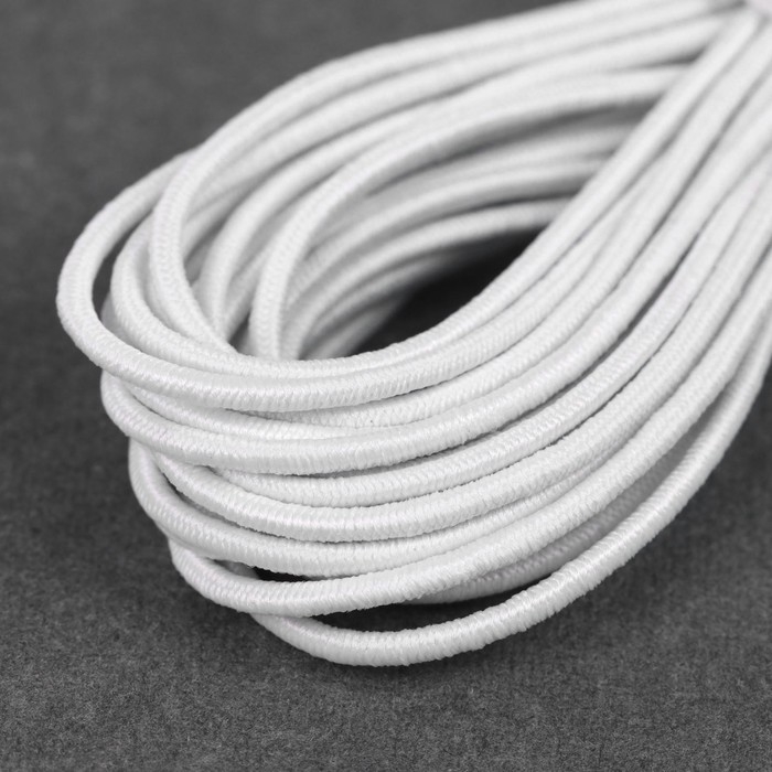 Резинки шляпные, 2 мм, 7 &plusmn; 0,5 м, 4 шт, цвет белый