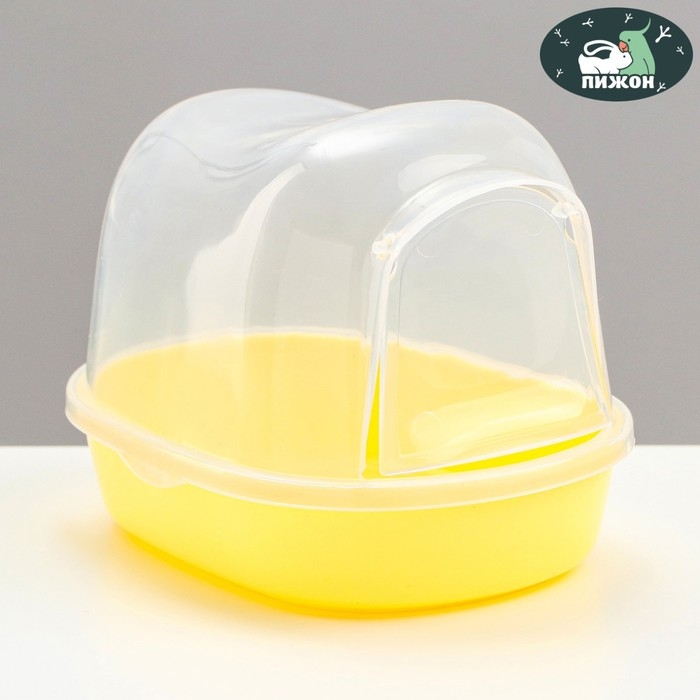 Туалет для грызунов фигурный Туалет для грызунов фигурный "Пижон", 13 х 10 х 10 см, жёлтый